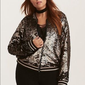 Sequin Bomber Jacket